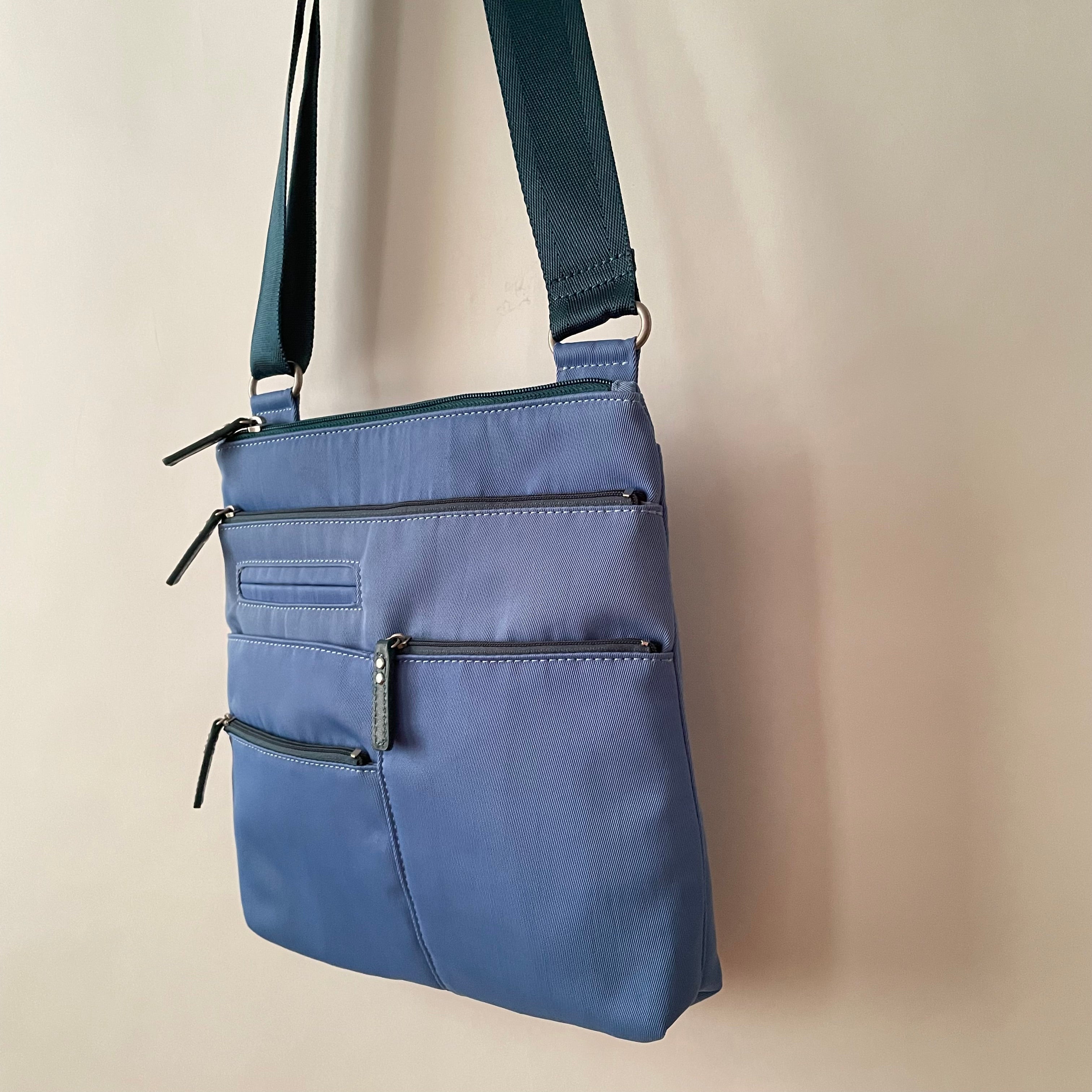 NICO - Coastal Blue x Azure | Multi-Pocket Shoulder Bag | Small